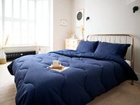 night owl - Coverless Duvet - 10.5 Tog - King - Pure Cotton Collection - Luxury Bedding - Hypoallergenic - Machine Washable - Navy