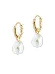 Ted Baker Periaa Pearly Chain Huggie Earrings (Gold Tone/Pearl)