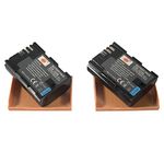 DSTE 2PCS LP-E6 LPE6 Rechargeable Battery Compatible with Canon EOS 5D Mark II, 5D Mark III, 7D Mark II, 7D Mark III, 5DS, 6D, 7D, 60D, 60Da, 70D