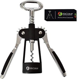 HiCoup Wine Opener - Wing Corkscrew Beer and Wine Bottle Opener w/Winged Grip - Easy to Use Cork Remover