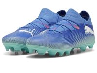 PUMA Women's Future 7 Match Firm, Artificial Ground Soccer Cleats Sneaker, Bluemazing-puma White-Electric Peppermint, 11.5