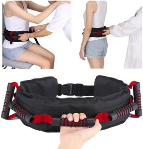 Gait Belt for Seniors, Transfer Belt with 7 Nylon Padded Handles, FSA HSA Eligible, Medical Belt for Lifting Patients, Safety Gait Belt for Elderly Easy to Use Quick Release Buckle(Red)