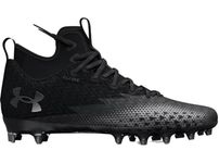 Under Armour mens Cleats, Black/Metalic Silver, 8 UK