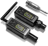 HHLPRO UHF Wireless XLR Transmitter and Receiver with Antenna, 200ft Range, Wireless Microphone Adapter for Dynamic & Condenser Mic, Auto Channel Scanning, Compatible with Audio Mixer, PA System, F20P