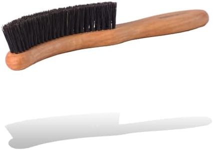 Valentino Garemi Traditional Hat Cleaning Brush | Remove Dust, Dry Stains, Rain Spots, Sweat Marks, Pet or Human Hair | Genuine Boar Hair Made in Germany (Black Bristles)