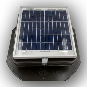 Solar Mega RoofBlaster 2.0 with Brown Vent | Solar Attic Vent | Solar Roof Vent | Solar Roof Attic Fan | New & Improved Design