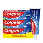 Colgate Deep Clean Whitening Toothpaste, 3 x 75 ml | Helps remove stains | Removes plaque | Clinically proven | Fights cavity