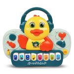 Wembley DJ Duck Piano Toys for Kids with Flashing Light Sound Effects of Animal & Music Early Development Interactive Learning Musical Toys for Baby Boys & Girls Age 12 Months+