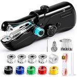 Handheld Sewing Machine,Mini Portable Electric Sewing Machine for Beginners Adult (Black)