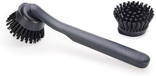 Joseph Joseph SinkTech Dish Brush with Replacement Head, Durable Bristles, Pan Scraper, Easy to Replace
