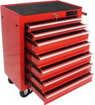 Red Rolling Tool Chest with Wheels,7 Drawers Toolbox on Wheels Multifunctional Rolling Tool Chests&Cabinets,Craftsman Tool Chest with Key for Garage,