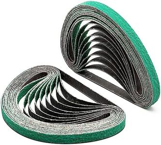 1/2" x 18" Zirconia Sanding Belts for Belt Sander, 40 Grit 1/2 x 18 Inch Sanding Belts for Air File Belt Sander, Woodworking, Metal Polishing, Derusting, 20-Pack