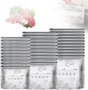 Reusable Aluminum Foil Sealable Storage Bags, 2026 Reusable Food Storage and Preservation Slider Bags with a Stand-Up Bottom Design Preservations Bags for Vegetable Fruit Meat (S+M+L, 30pcs)