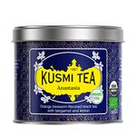 KUSMI TEA, Anastasia - Loose Leaf Tea Tin - Organic Black Tea with Bergamot & Lemon - Flavored with Orange Blossom, 100g