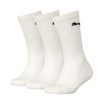 PUMA Boy's 3p Puma Junior Sport Sock, White, 12-1.5 UK