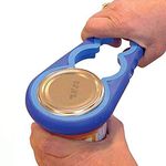 HRIM ENTERPRISE Easy Grip Multi Jar Opener | Jar Bottle Gripper Lid Adjust | Kitchen Twist Cap Rubber 4 in 1 Non Slip Multifunctional jar Opener | Jar Opener for weak Hands Work as Gadgets - 1PCS.