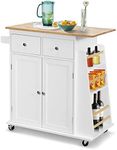 TANGZON Kitchen Island on Wheels, R