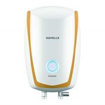 Havells Instanio 3 Litre Instant Water Heater | Color Changing LED Indicator, Rust & Shook Proof | SS Tank, ISI Certified, Warranty: 5 year on Inner Container ; 2 year comprehensive | (White Mustard)