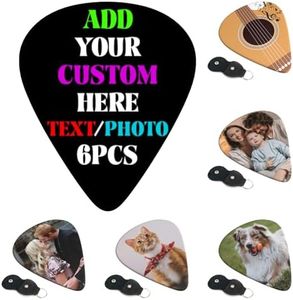 Byxhuc 6-600 Pcs Custom Guitar Picks Double Sided, Personalized Guitar Picks, 0.46mm-0.71mm-0.96mm Electric Guitars Accessories, Gifts for Him Boyfriend Son Husband on Birthday Anniversary Christmas