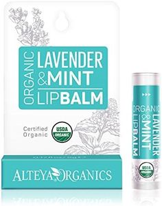 Alteya Organic Bálsamo Labial de Lavanda y Menta 4.5 gr – USDA Certificado Orgánico Puro Bio Producto Natural para Cuidado Labial Basado en Aceites Esenciales Hidratantes y Mantequillas Nutritivas