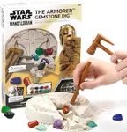 STAR WARS The Armorer Gemstone Dig, Reveal 8 Real Gemstones Inside The Armorer's Helmet, Including Amethyst, Quartz, Red Agate, Star Wars Toys, Science Kits for Kids Age 8-12, Excavation Toys