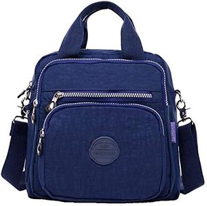 VVVSO Women's Waterproof Nylon Crossbody Shoulder Bag Durable Casual Backpack (Navy)