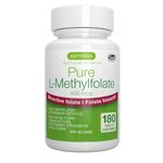 Pure Folate 400mcg, Optimized Methylfolate, Clean Label, 180 Small Tablets, Lab Verified, Vegan & Hypoallergenic, Supplement for Men & Women, Pregnancy, Mood, & Heart Health, by Igennus