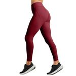 Boldfit Gym Wear for Women Nylon Stretchable Yoga Pants for Women Fitness Gym Leggings for Women & Gym Pants for Women Multipurpose Track Pants for Women Sports Tights for Women Activewear Burgundy L