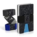 FIDELO Carbon Fiber Minimalist Wallet - Slim RFID Credit Card Holder Money Clip for Men