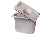 Malabar Stainless Steel Gn Pan 1/4 200mm Depth(8"), Gastronorm Pan with Lid (1/4 200 mm)