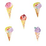 TRIXES 30PCS Ice Cream Wall Decals - DIY Decorative Self-Adhesive Wall Art Stickers – Perfect for Kids Room, Bedroom, Nursery, Kitchen & Living Room Decoration