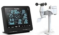 Youshiko Weather Station Official 2024 UK Version (Premium Quality Large LCD HD Colour Display), Professional 5-in-1 Wireless Sensor, Wind speed & direction, Rainfall Temperature, Humidity