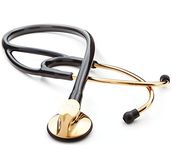 ADC Adscope 600 Platinum Series Cardiology Stethoscope with Tunable AFD Technology, 27" Length, Titanium-Gold Plated Finish