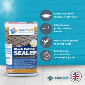 Smartseal Block Paving Sealer, Silk Wet Look – Satin Finish, 25L