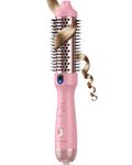 Airflow Thermal Brush, ZAVAREA 1 1/2 Upgraded Ionic Heated Round Blow Brush for Blowout Look, Volumizing & Smoothing & Curling Hair, Dual-Voltage Curling Iron for Travel