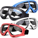 POKONBOY 4 Pack Protective Goggles Safety Glasses Eyewear Compatible with Nerf Guns for Kids Teens Game Battle (4 Colors)