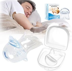 Snoring Aids for Men and Women Anti Snoring Tongue Devices Effective Stop Snoring-Reusable Snore Stopper Tongue Retaining Device-Comfortable and Soft- Reduce Snoring, Anti Snoring Enjoy a Quite Sleep