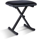 Geli Keyboard Piano Bench X-Style Adjustable Height Piano Bench Padded Keyboard Stool Chair Seat with Black Padded Cushion