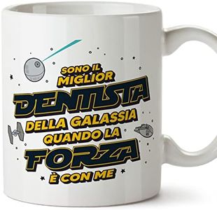 Mugffins Tazza in ceramica per DENTISTA uomo 11 oz / 350 ml - In italiano - Miglior Della Galassia Quando Forza - Idea regalo per compleanno, anniversario, natale, laurea