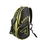 JOOLA Tour Elite Pickleball Bag – Backpack & Duffle Bag for Paddles & Pickleball Accessories – Thermal Insulated Pockets Hold 4+ Paddles - with Fence Hook (Black/Yellow)