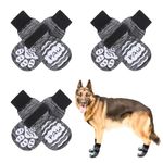 BEAUTYZOO Anti Slip Dog Socks with Grips for Small Medium Large Dogs for Hardwood Floor 3pairs Paw Traction Control Girl or Boy