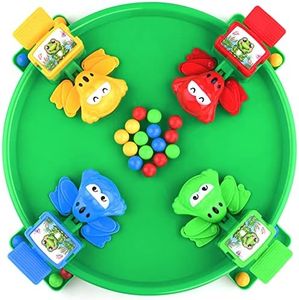 Bambiya Hungry Frogs Family Board Game – Intense Game of Quick Reflexes – Classic Board Games Fun, Includes All Pieces Needed to Play – Frog Toy for Kids 3 Years and Older (4 Players)