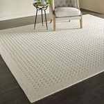 ZARACARPETS; 'can Change The Floor Solid Plain Exported Quality Hand Made Carpets and Rug Size 9 Feet by 12 Feet (9x12 feet) Loop Offwhite
