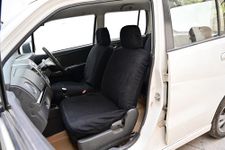 Atist Cotton Car Seat Cover for Tata Indigo ECS (5 Seater) (All Detachable Headrest) (Black)