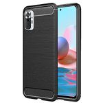 JGD PRODUCTS for Redmi Note 10 Pro, Redmi Note 10 Pro Max Carbon Fiber Armor Drop Tested Shock Proof TPU Back Case Cover