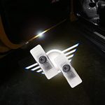 2Pcs Door Lights Logo for r55 r56 r57 r58 r59 r60 r51 f54 f56 f55 f60 Puddle Lights Car Door Lights Logo Projector Courtesy LED Ghost Shadow Light Projector Lamps mi/ni Accessories (White)