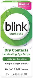 blink Contacts Lubricating Eye Drops For Soft & RGP Lenses - 0.34 oz, Pack of 5