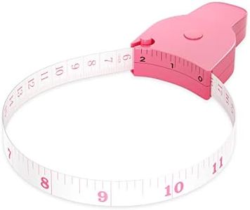 Body Measuring Tape 60 Inch Weight Loss Retractable Measure Tape with Lock Pin and Push Button for Fitness, Tailor, Sewing Pink