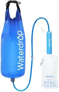 Waterdrop Gravity Water Filter Straw, Camping Water Filtration System, Water Purifier Survival for Travel, Backpacking and Emergency Preparedness, 1.5 gal Bag, 0.1 Micron, 5 Stage Filtration