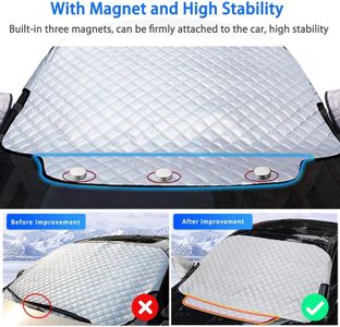 QcoQce Magnetic Car Windshield Cover – Snow and Frost Protection